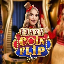 Crazy Coin Flip logo – Live Casino by Evolution at Boomzino Casino