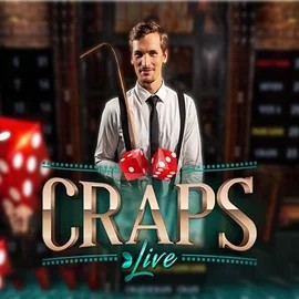 Live Craps logo by Evolution at Boomzino Casino